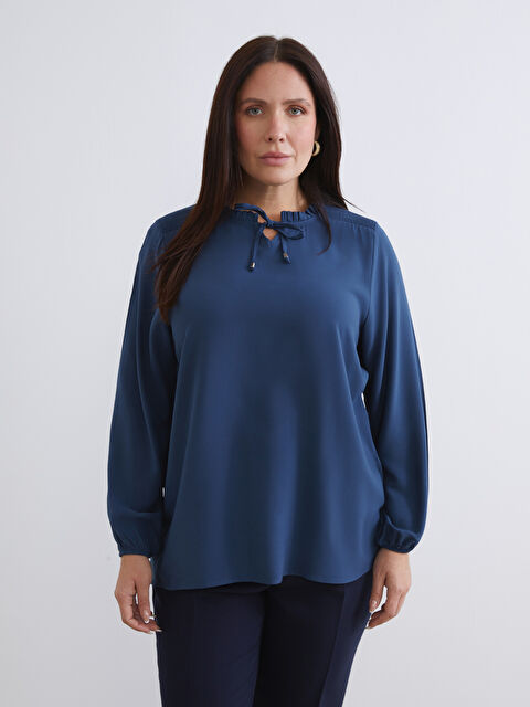 LCW Grace Fırfırlı Bağlamalı Yaka Bluz - W5GB71Z8-CTG