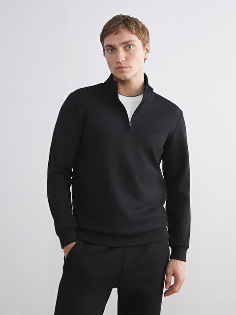 SOUTHBLUE Fermuarlı Dik Yaka Erkek Sweatshirt - W5GC87Z8-CVL