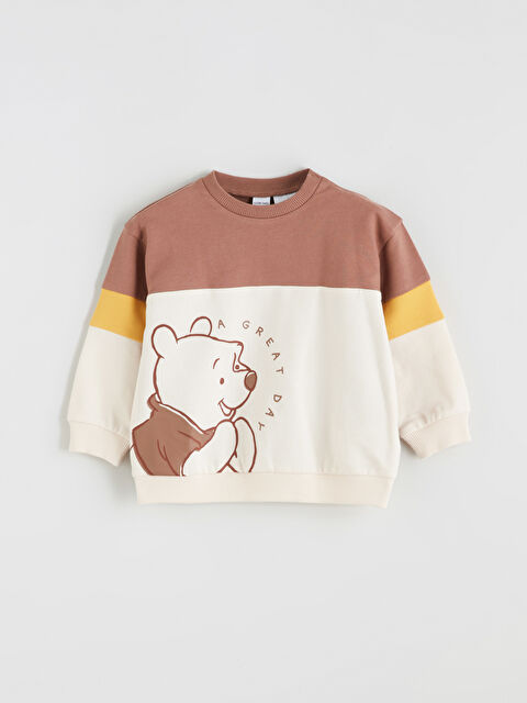 LCW baby Winnie the Pooh Baskılı Erkek Bebek Sweatshirt - W5GD02Z1-R1V