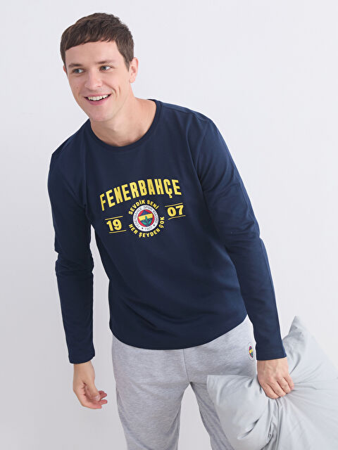 LC WAIKIKI Fenerbahçe Baskılı Erkek Pijama Takımı - W5GP19Z8-HKW