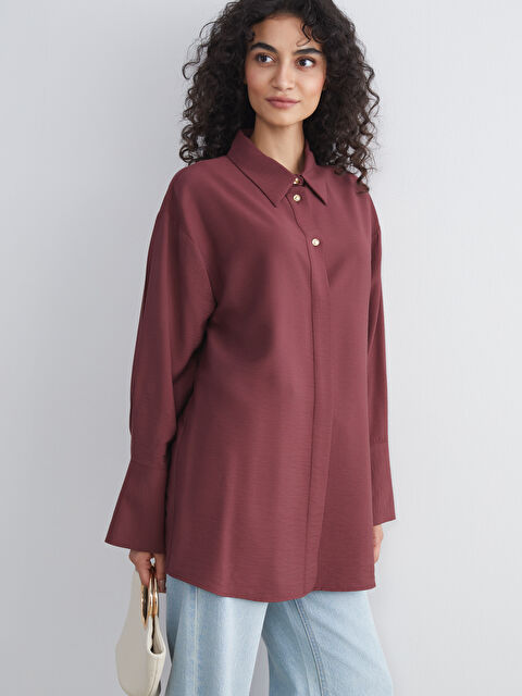 LCW Modest Dokulu Kadın Gömlek Tunik - W5GQ16Z8-JAV