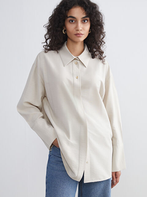 LCW Modest Dokulu Kadın Gömlek Tunik - W5GQ16Z8-JRB