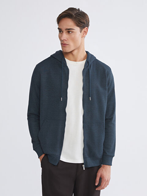 LC WAIKIKI Hooded Men's Zip-Up Sweatshirt - W5GS47Z8-LAJ