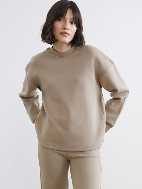 LCW Vision Woman BEIGE Sweatshirt - W5GT14Z8-QZT