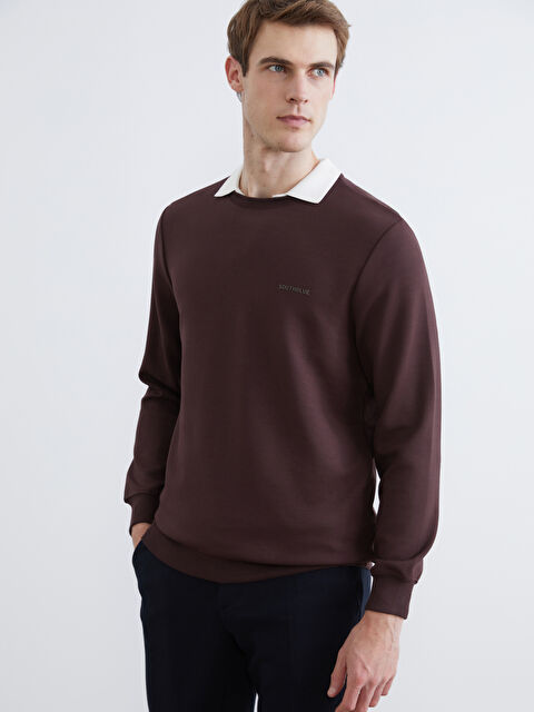 SOUTHBLUE Bisiklet Yaka Uzun Kollu Erkek Sweatshirt - W5GT23Z8-8NA