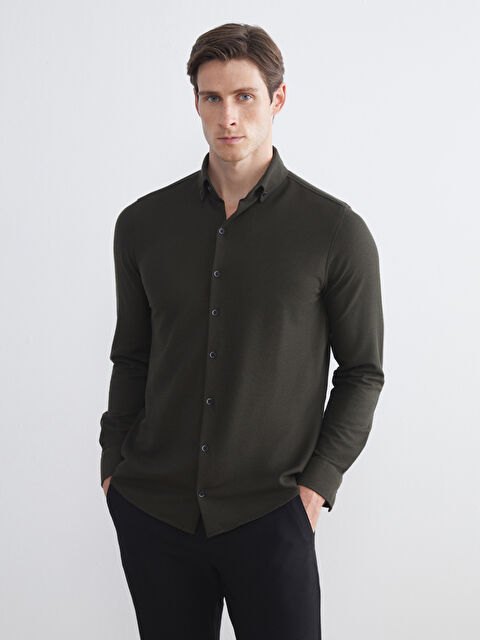 SOUTHBLUE Slim Fit Uzun Kollu Erkek Gömlek - W5GU08Z8-CS4