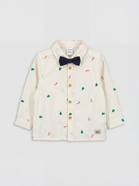 LCW baby Printed Long Sleeve Boys' Shirt - W5H235Z1-FDU