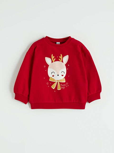 LCW baby Baby Girl RED Sweatshirt - W5HA92Z1-HJY