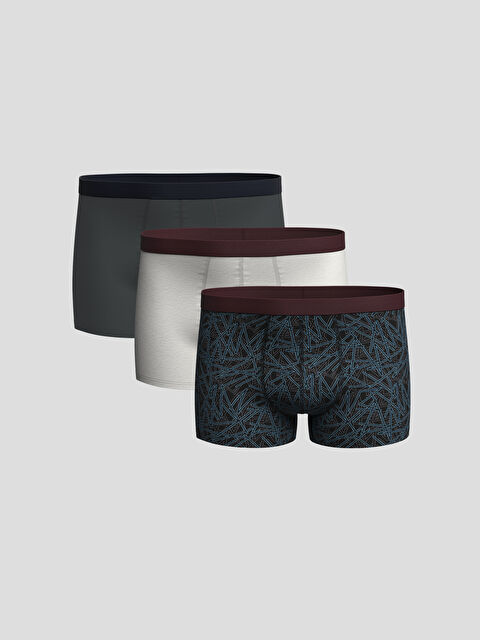 LCW ECO Standard Fit Cotton Stretch Men's Boxer 3-pack - W5HL87Z8-M0T