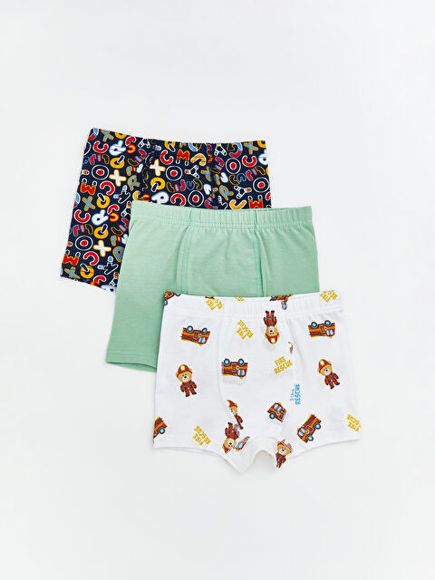 LCW ECO Baskılı Erkek Çocuk Boxer 3'lü - W5HM30Z1-M0T