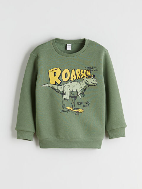 LCW Kids Bisiklet Yaka Uzun Kollu Erkek Çocuk Sweatshirt - W5HN81Z1-GX7