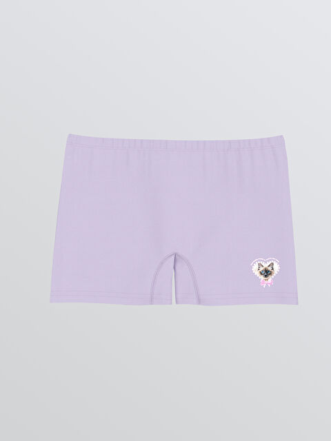 LCW Kids Kedi Baskılı Kız Çocuk Boxer - W5HR30Z4-G7S
