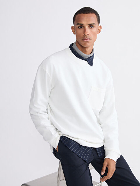 LCW Vision Crew Neck Men's Sweatshirt - W5HS24Z8-R9J