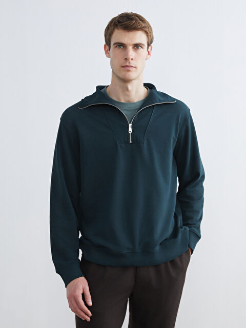 LCW Vision Man GREEN Sweatshirt - W5HS27Z8-ZKE
