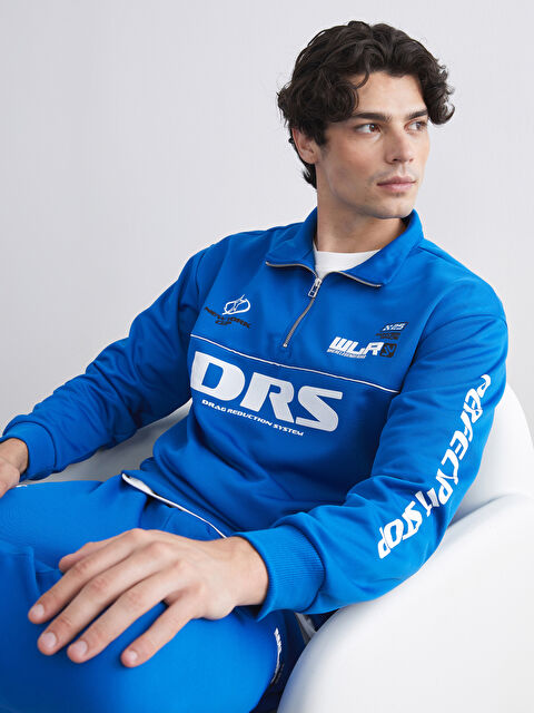 XSIDE Dik Yaka Baskılı Erkek Sweatshirt - W5HT57Z8-HMA