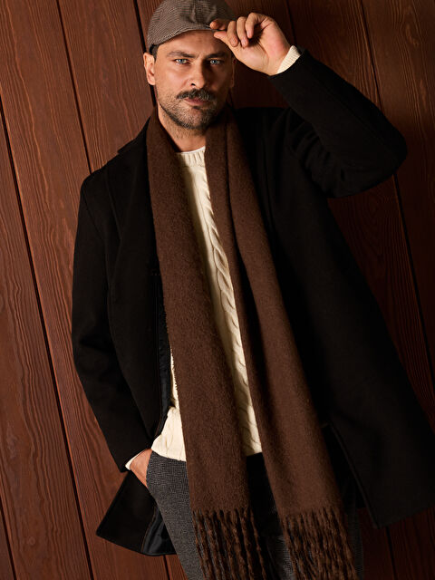 SOUTHBLUE Standart Kalıp Ceket Yaka Erkek Kaşe Kaban - W5HT98Z8-YD6