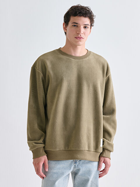 LCW ECO Bisiklet Yaka Erkek Kalın Sweatshirt - W5HY41Z8-VC9