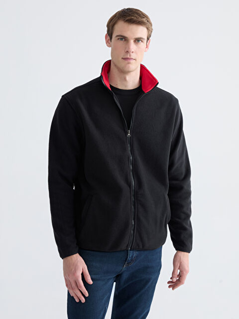 LC WAIKIKI Man BLACK Zip-Up Sweatshirt - W5HY89Z8-CVL