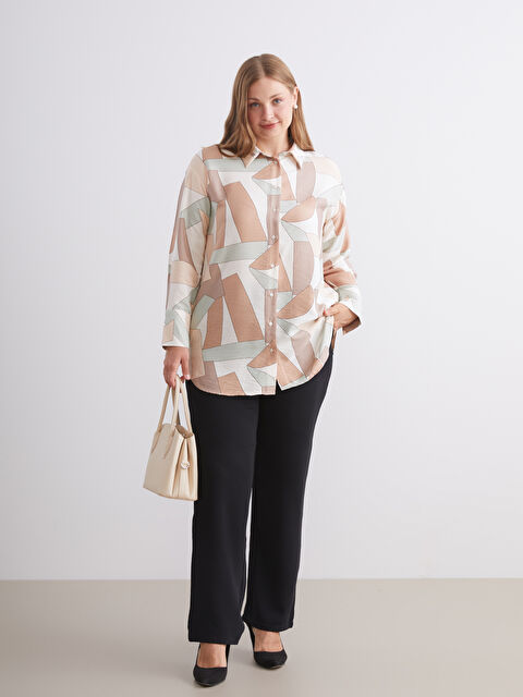 LCW Modest Desenli Kadın Gömlek Tunik - W5I257Z8-LQY