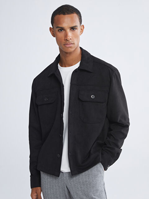 LCW Vision جاكيت قميص رجال بكول مبوطنة - W5I450Z8-CVL