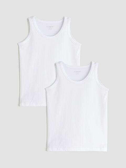 LCW ECO Bisiklet Yaka Erkek Çocuk Atlet 2'li - W5I736Z4-J5E