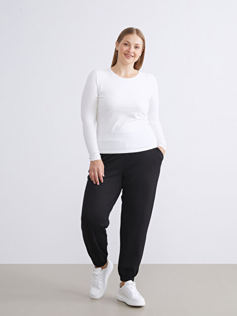 LCW Modest Beli Lastikli Kadın Jogger Eşofman Altı - W5I858Z8-CVL