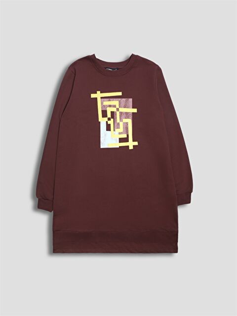 LCWAIKIKI Basic Woman BROWN Sweatshirt Tunic - W5I865Z8-HFE