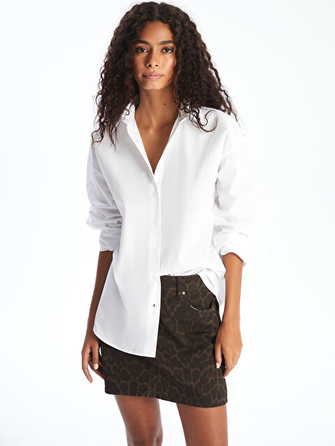 XSIDE Oversize Poplin Kadın Gömlek - W5I984Z8-Q6K