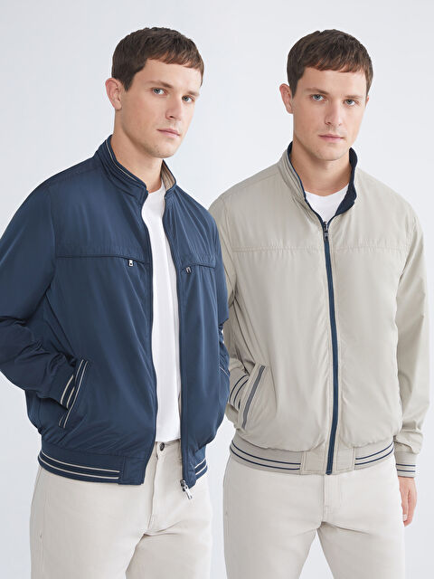 LCWAIKIKI Classic Regular Fit Funnel Neck Double Sided Men's Jacket - S61250Z8-K2N