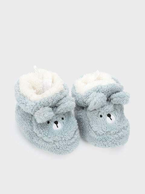 LC WAIKIKI أحذية منزلية للأولاد الرضع مطرزة بشكل حيوانات - W5IB28Z1-SPD