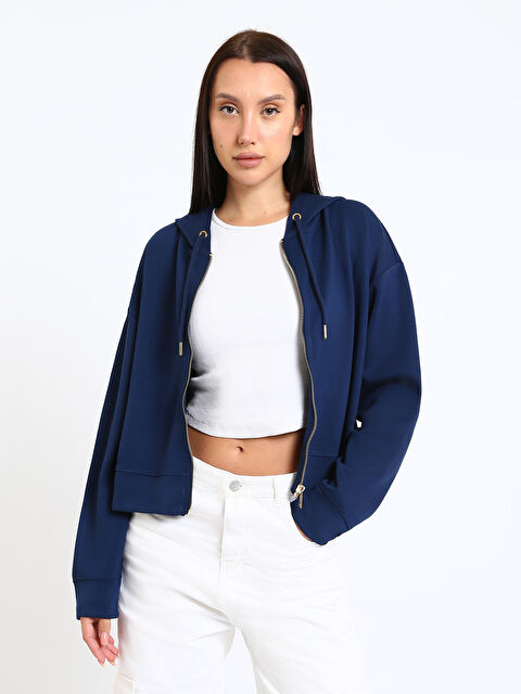 LCW Vision Hooded Women's Zip-Up Sweatshirt - W5IB30Z8-R4J