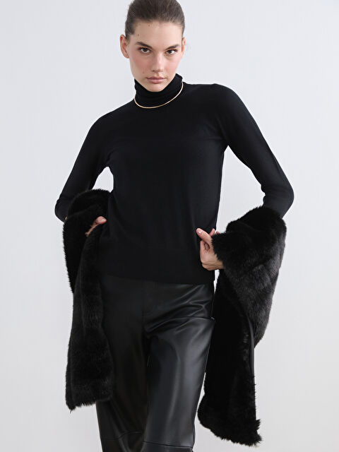 LCW Vision Turtleneck Women's Knitwear Sweater - W5IB77Z8-CVL