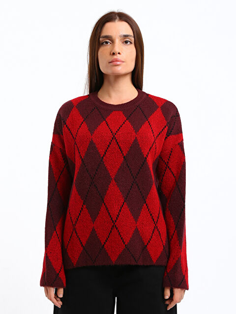 LCW Vision Crew Neck Knitwear Sweater - W5IC00Z8-D7G