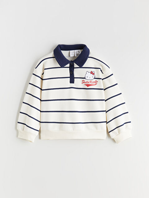 LCW Kids Hello Kitty Baskılı Kız Çocuk Kalın Sweatshirt - W5ID02Z1-LFC