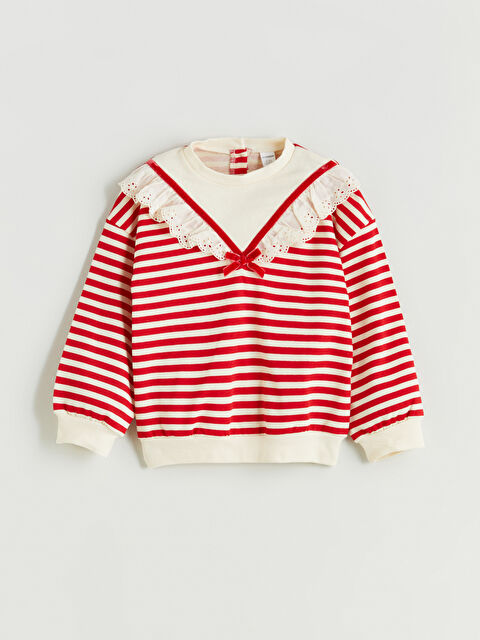 LCW Kids Bisiklet Yaka Kız Çocuk Sweatshirt - W5IE46Z1-E48