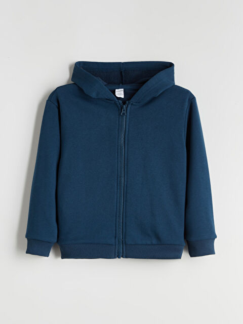 LCW ECO Kapüşonlu Erkek Çocuk Fermuarlı Sweatshirt - W5IG20Z1-CRP