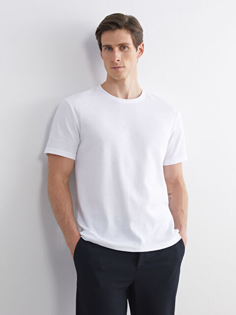 LCWAIKIKI Classic Crew Neck Plain Men's T-Shirt - W5IJ30Z8-Q6K