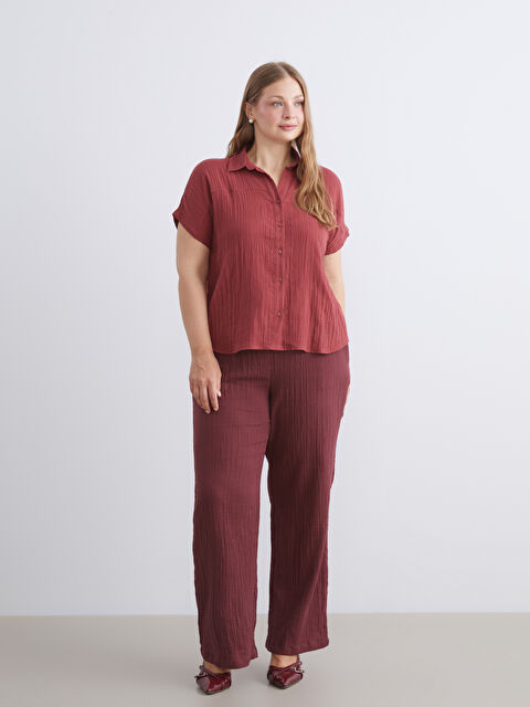 LCWAIKIKI Classic Dokulu Müslin Kadın Gömlek - W5IJ82Z8-HPZ