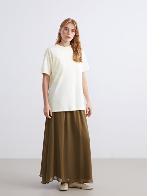 LCW Modest Beli Lastikli Kloş Etek - W5IJ83Z8-D1G