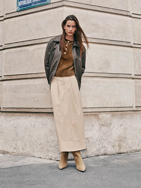 LCW Modest Loose Fit Pileli Etek - W5IJ84Z8-D1G