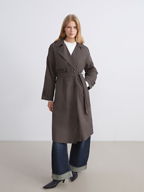 LCW Vision Ceket Yaka Kadın Trençkot - W5IK30Z8-DJ7