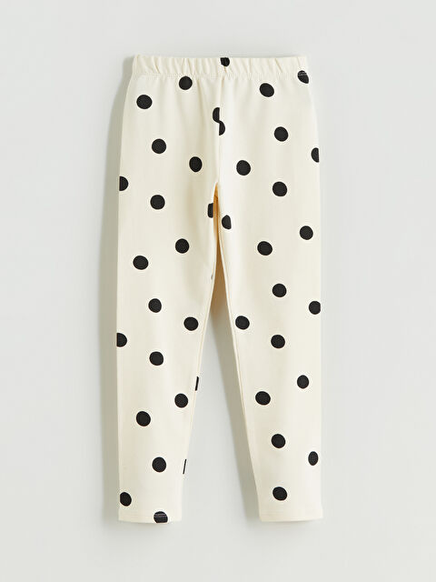 LCW Kids Beli Lastikli Puantiyeli Kız Çocuk Tayt - W5IL12Z1-LRB