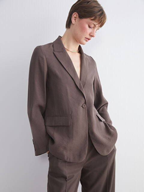 LCWAIKIKI Classic Modal Karışımlı Kadın Blazer Ceket - W5IL33Z8-ZP7