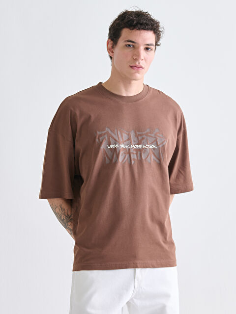 LCW ECO Bisiklet Yaka Baskılı Penye Erkek Tişört - W5IL84Z8-HJZ