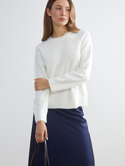 LCWAIKIKI Classic Bisiklet Yaka Kadın Triko Kazak - W5IM25Z8-R9J