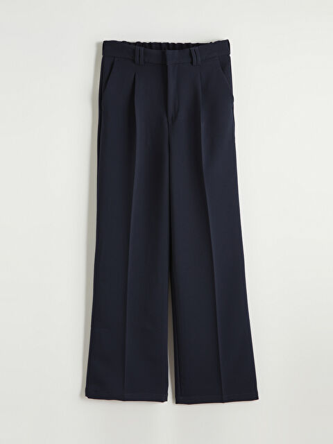 LCWAIKIKI Classic Beli Lastikli Kadın Pileli Pantolon - W5IM97Z8-E1J