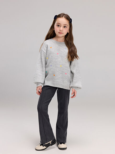 LCW Kids Beli Lastikli Kız Çocuk İspanyol Paça Tayt - W5IN63Z1-M0U