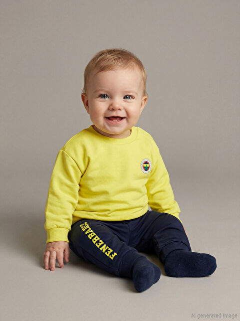 LCW baby Bisiklet Yaka Fenerbahçe Baskılı Erkek Bebek Eşofman Takım - W5IN92Z1-FXY