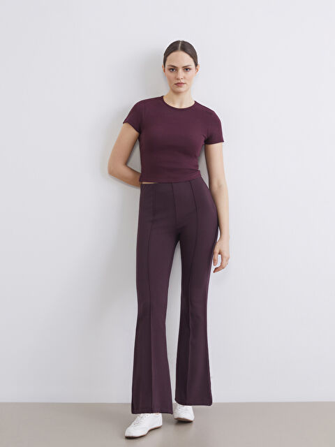 LCWAIKIKI Classic Ekstra Dar Fit İspanyol Paça Kadın Pantolon - W5IO83Z8-D2D