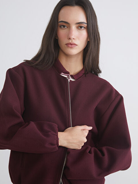 LCW Vision Bisiklet Yaka Kadın Kaşe Ceket - W5IO91Z8-DFF